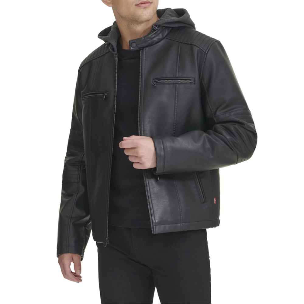 NWT Signature by Levi Strauss Men's Black Bomber Jacket